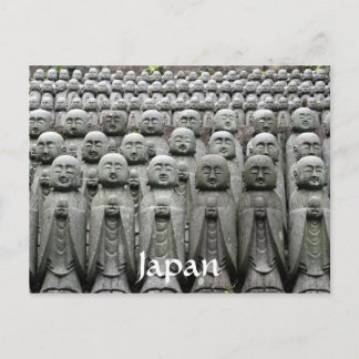 buddha statue lines japan postcard