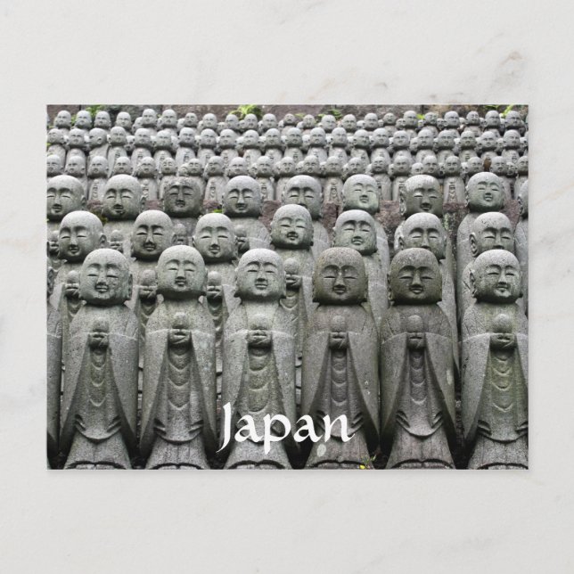 buddha statue lines japan postcard (Front)