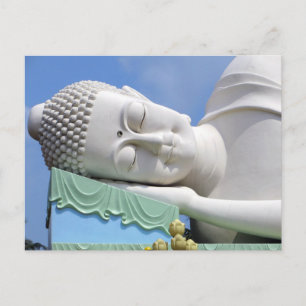 Buddha Statue Resting Sleeping Happy Peace Postcard