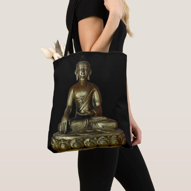 Buddha Statue Tote Bag (Close Up)