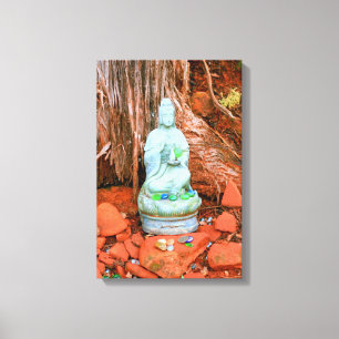 buddha statue wrapped canvas