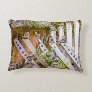 Buddha statues at Senko-ji temple Decorative Cushion