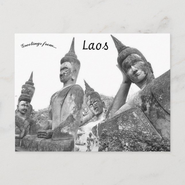 Buddha Statues in Laos Postcard (Front)