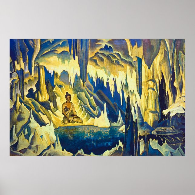 Buddha, the Conqueror by Nicholas Roerich Poster (Front)