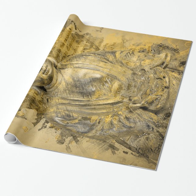 Buddha The Noble Truths Wrapping Paper (Unrolled)