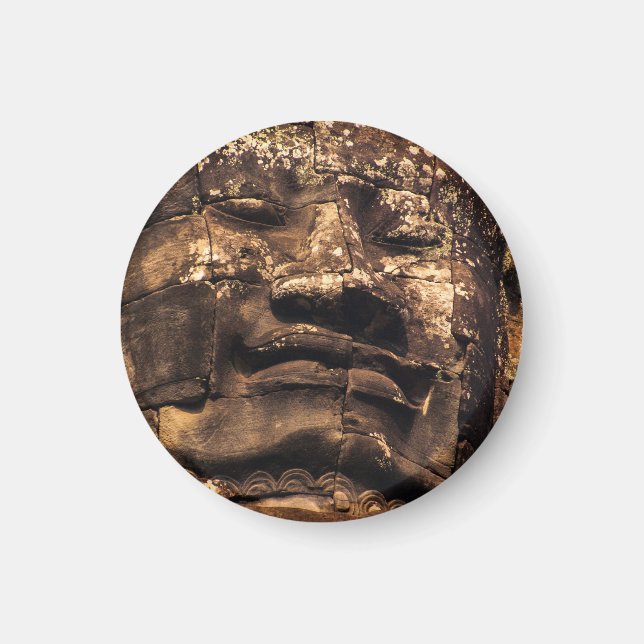 Buddha Totem Angkor Wat Circle Magnet (Front)