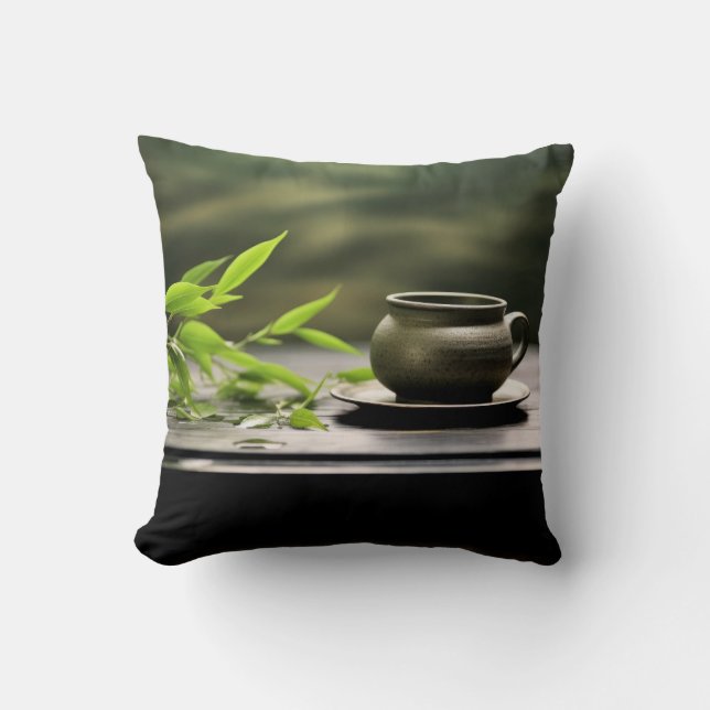Buddha Tranquil Peaceful Nature Serene  Cushion (Front)