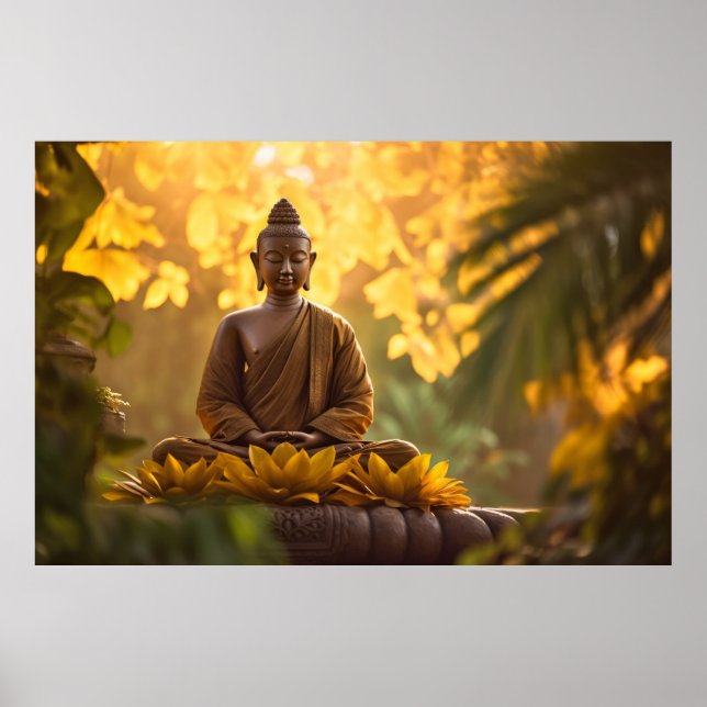Buddha Tranquil Peaceful Nature Serene  Poster (Front)