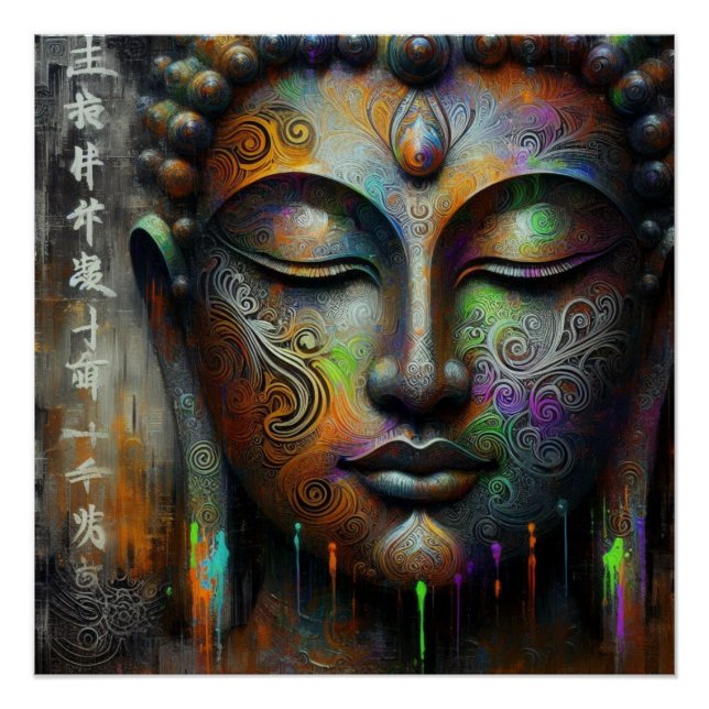 BUDDHA  TRANSCENDENTAL ART #2 POSTER (Front)