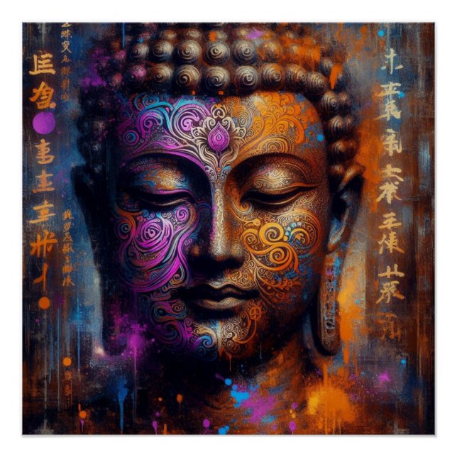 BUDDHA  TRANSCENDENTAL ART #4 POSTER (Front)