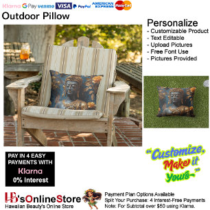 Buddha Ultra Cozy Outdoor Throw Pillow