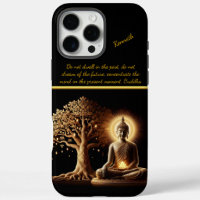 Buddha under a glowing tree