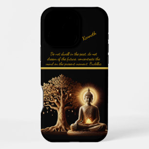 Buddha under a glowing tree  iPhone 16 pro max case