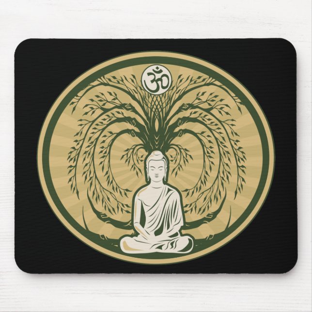 Buddha Under the Bodhi Tree Mouse Pad (Front)