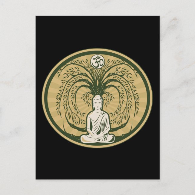 Buddha Under the Bodhi Tree Postcard (Front)