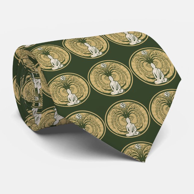 Buddha Under the Bodhi Tree Tie (Rolled)