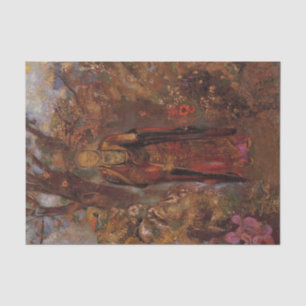 Buddha Walking Among the Flowers by Odilon Redon Tissue Paper