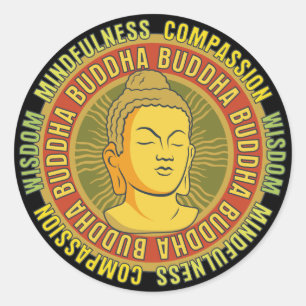 Buddha Wisdom Classic Round Sticker
