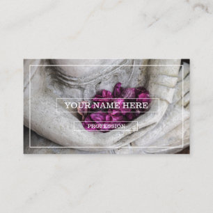 BUDDHA WITH BLOSSOMS BUSINESS CARD