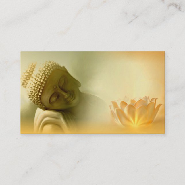 Buddha with Lotus buisness card (Front)