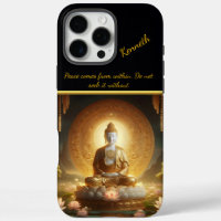 Buddha with lotus flowers.