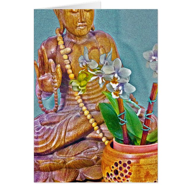 Buddha with White Orchids (Front)