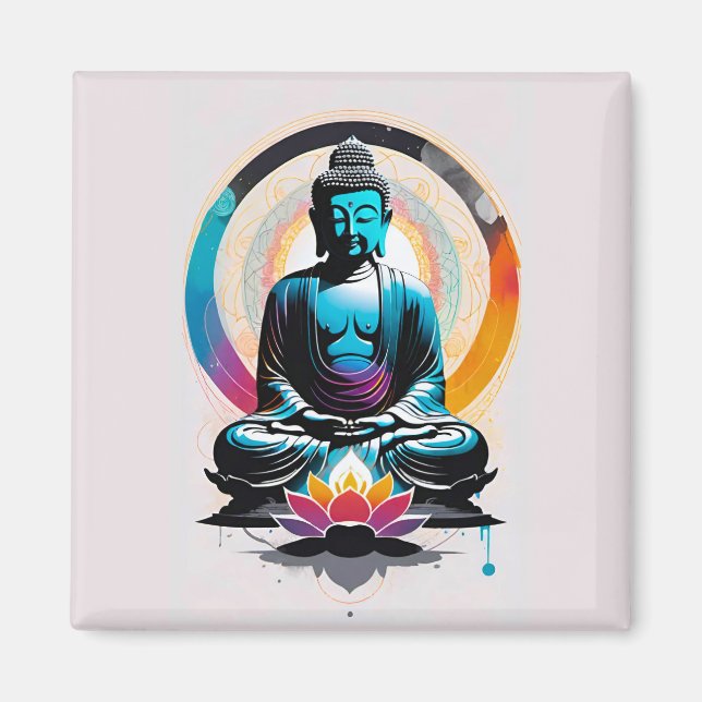 Buddha Zen Art  Magnet (Front)