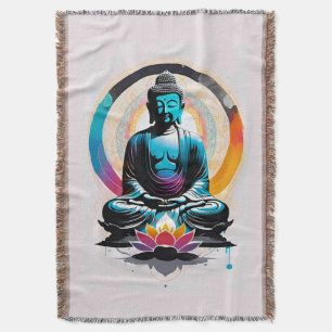 Buddha Zen Art Throw Blanket