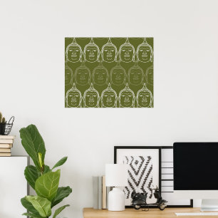 Buddha Zen Modern Pattern Custom Poster