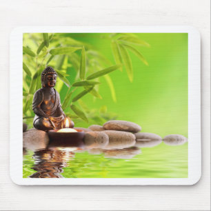 buddha zen serenity garden mouse pad