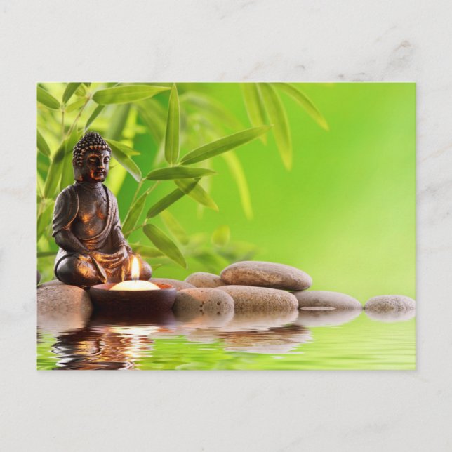 buddha zen serenity garden postcard (Front)