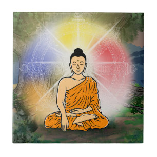 Buddha's Enlightenment Ceramic Tile