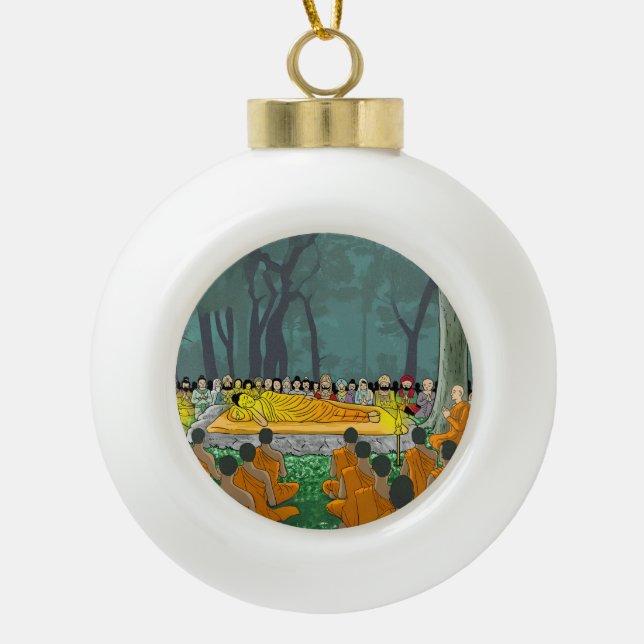 Buddha's Final Nirvana Christmas Ornament (Front)