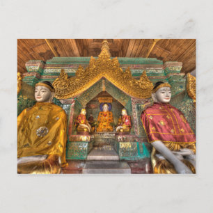 Buddhas In A Temple Postcard