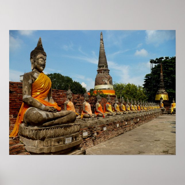 Buddhas in Ayutthaya Poster (Front)