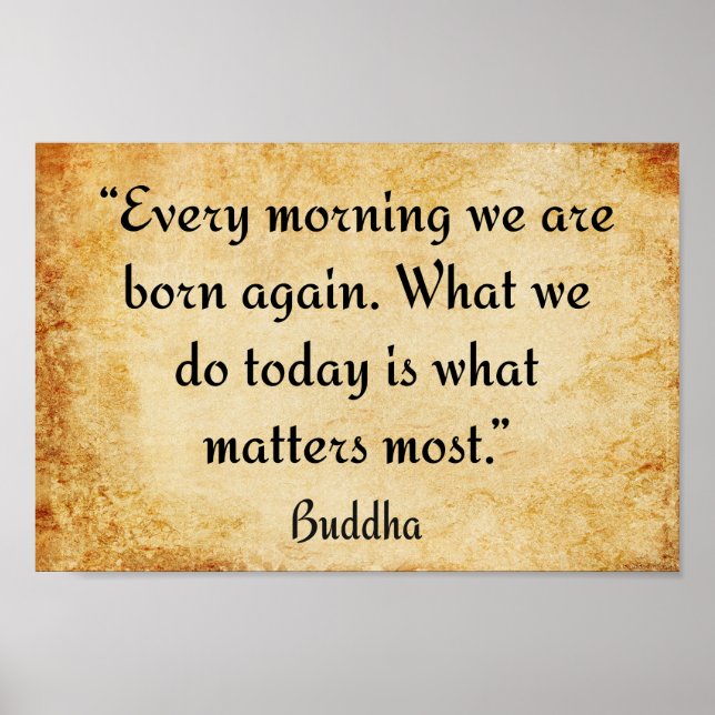Buddha's Motivational Quote Poster (Front)