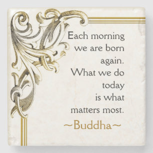 Buddha's Motivational Words Of Wisdom Stone Coaster