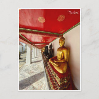 buddhas wat pho thailand postcard