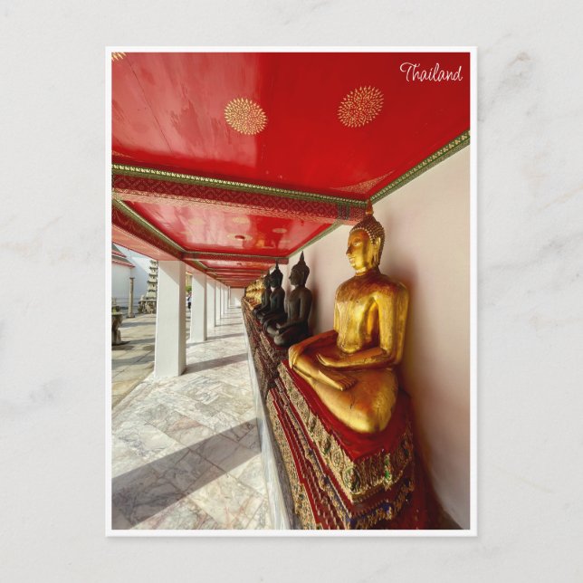 buddhas wat pho thailand postcard (Front)