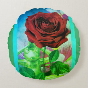 BuddhaToday V3.blu #4 Flowering Frog Pillow