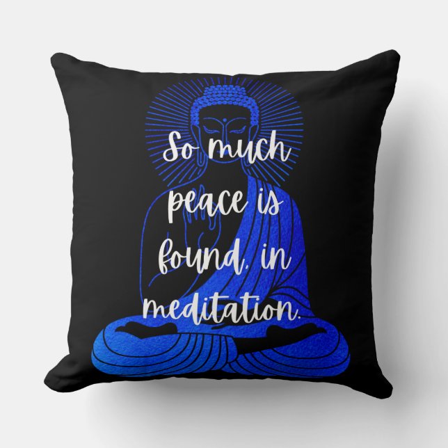 BuddhaToday V5 Peace Pillows #2 - Throw Pillow (Front)