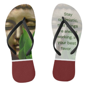 BuddhaTodayV2 'Walk in Peace' #4 Original w/Quote Jandals