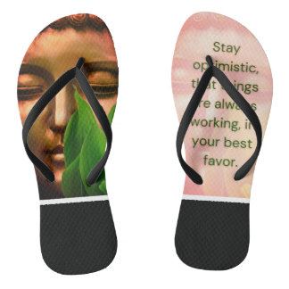 BuddhaTodayV2 'Walk in Peace' #5 Original w/Quote Jandals