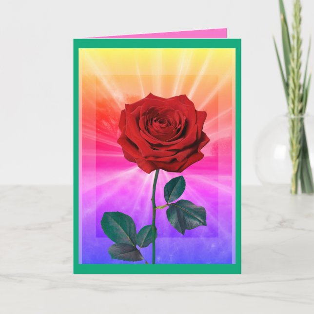 BuddhaTodayV4 #1 Sun Rose Buddha Greetings Card (Front)