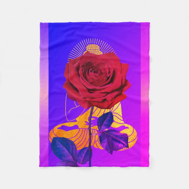 BuddhaTodayV4 #30 Cosy Buddha Fleece Blanket (Front)