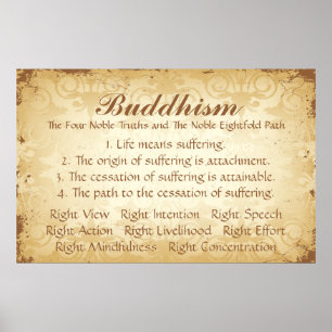 Buddhism Four and Eight Poster
