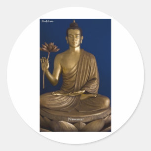 Buddhism "Namaste" Gifts Tees Mugs Cards Etc Classic Round Sticker