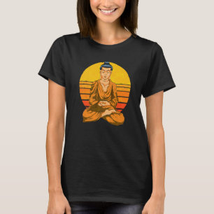Buddhism Spiritual Meditation Buddhist Retro Sunse T-Shirt