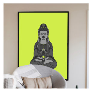 Buddhist Avalokiteshvara Kuan Yin Drawing Canvas Print