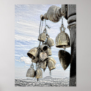 Buddhist bells poster
